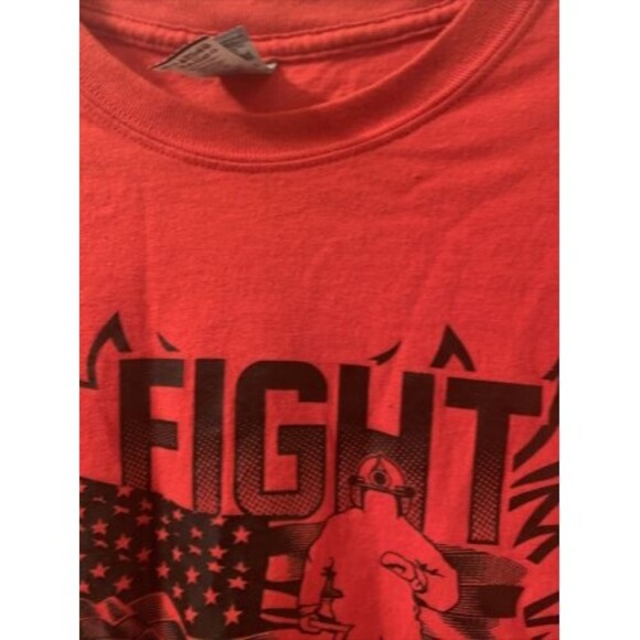 Gildan Mens Adult Red T-Shirt U.S. Patriotic Military Theme Size XL - Picture 6 of 13